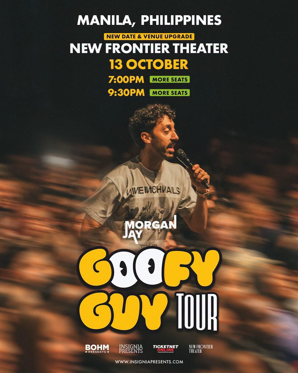 angelonopiii's tweet photo. WTS LFB

GOOFY GUY TOUR — MORGAN JAY 
OCT. 13 7:00 PM - NFT

Orchestra A (Center) 
ROW 1 SEAT 23 & 24
💰Php 3k each ‼️original price 4500

— Physical ticket (house seat)
— Will padala right away if in Manila (I’ll shoulder the SF), pwede rin f2f claim if near BGC
— DM IF INTERESTED

RFS: nagbreak kami ng kasituationship ko 🫵