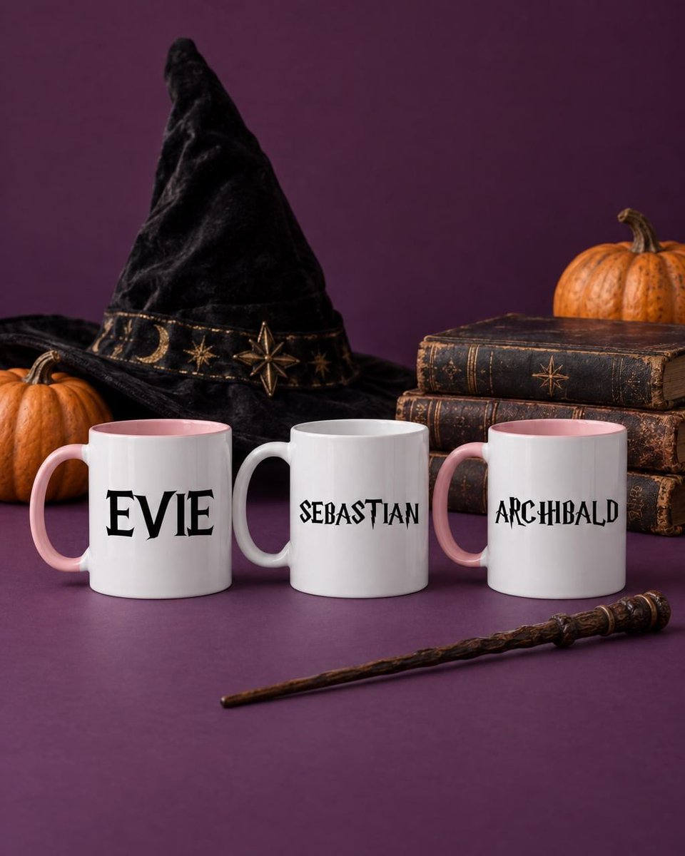 WeDoMugs's tweet photo. Spooky season rule: if your name's on the mug, nobody else drinks from it. Well.. that's the theory 😂 Wizard name mugs, in Personalised Mugs at WeDoMugs.

#halloween https://t.co/Z4gdPEWxUF