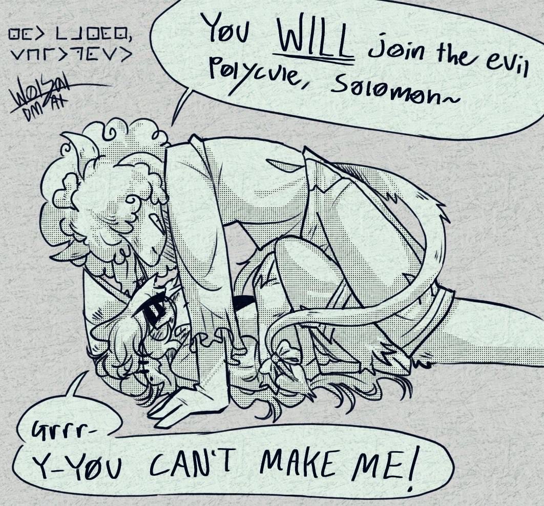 Wolsalwastaken's tweet photo. My totally non satire protest art against I mean love letter to AI STEALING MY FUCKNG SHIIIT
(Feat characters owned by @EdenNotIan and @CrussoFang) #furry #art #oc #divinemortals #dmau #crackship 
💖💖💖💖💖 https://t.co/MH4kVimxON