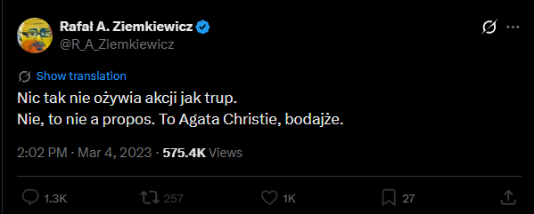 widzimysiejutro's tweet photo. Porównywanie nazwania przeze mnie Ziemkiewicza "cwelem" do nazwania Dobrosz-Oracz "kurtyzaną" przez Berkowicza jest intelektualnie ułomne.

Berkowicz odpowiedział chamską obelgą na zwykłe pytanie. Ja zareagowałem w ten sposób, bo Ziemkiewicz bezczelnie drwi z wdowy po brutalnie zamordowanym polityku.

I nie jest to jego pierwszy wyskok. Naprawdę bronicie typa, który:

- Pisze, że "do LGBT trzeba strzelać" (nie w sensie dosłownym oczywiście - HEHE).   
- Nazywa kobiety o innych poglądach "rozhisteryzowanymi" i "zaplutymi z nienawiści starymi babami".   
- Ma na koncie prawomocne wyroki za zniesławienie, w tym za wyzywanie ludzi od "padliny".   
- Obrzydliwie bagatelizuje wykorzystywanie seksualne słowami: "kto nigdy nie wykorzystał nietrzeźwej niech rzuci pierwszy kamień".  

I ten typ jest zapraszany do Kanału Zero żeby rozmawiać o mowie nienawiści i cenzurze XD

Absolutnie obrzydliwa postać, która dawno powinna być wykluczona z zapraszania do jakichkolwiek mediów.

Nazwanie go "cwelem" to zwykłe niedomówienie.
