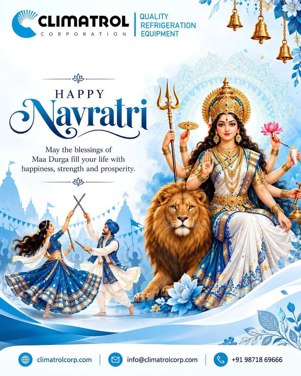 Climatrol_in's tweet photo. Wishing you a blessed and joyful Navratri! 💙

Climatrol Corporation
🌐 https://t.co/lkFuwMCYCK

#HappyNavratri #Navratri2026 #MaaDurga #FestiveWishes #ClimatrolCorporation #QualityRefrigerationEquipment #FestivalOfJoy https://t.co/Td4oao1dz2