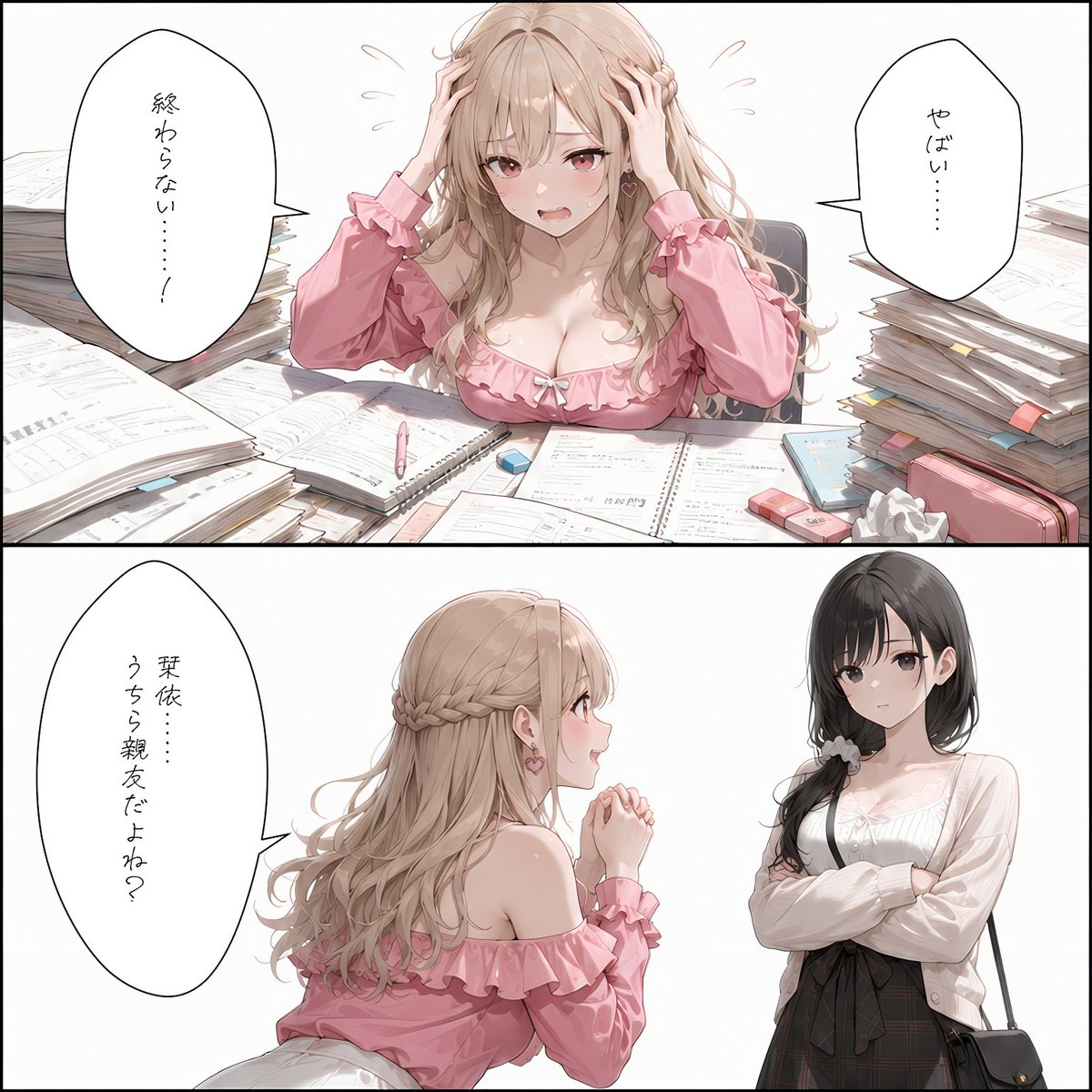 shizuruha's tweet photo. 夏休み終盤の絶望……そして（1/2） https://t.co/IV67U8nJvC
