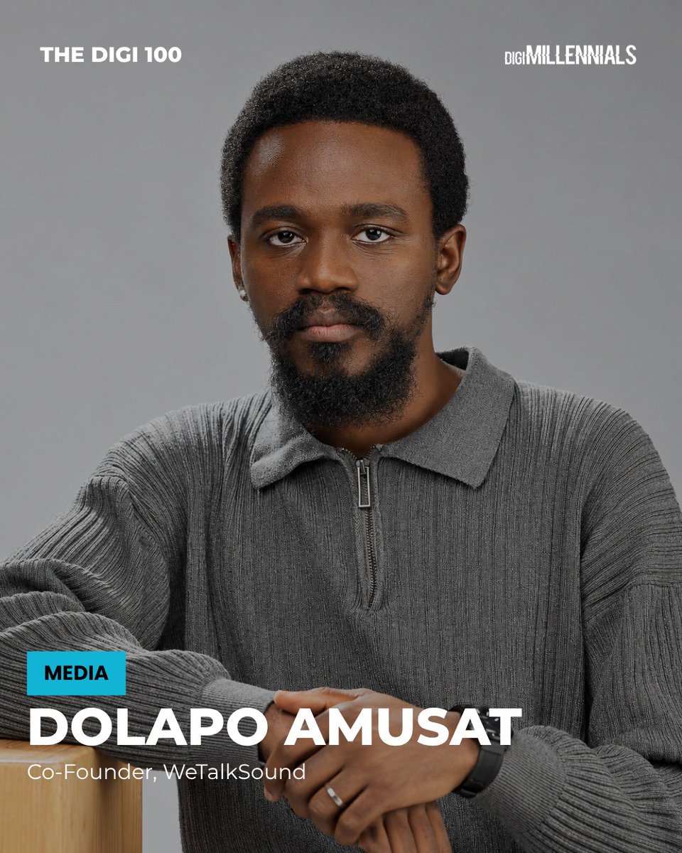 DigiMillennials's tweet photo. DIGI 100: Spotlighting the media platforms and voices shaping music and culture, amplifying talent and influencing how audiences discover the scene.

Best Amakhian @bestamakhian 
Dolapo Amusat @theGeekyMidget 
Dunsin Bankole @bvnkole 
Gracey Mae @_graceymae https://t.co/J8Q3uvm7PT