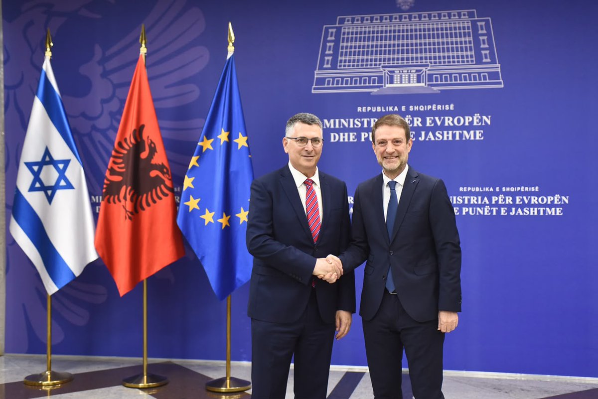 HoxhaFer's tweet photo. It was a particular pleasure to welcome to Albania and meet with my counterpart, Israeli Foreign Minister, Gideon Sa’ar @gidonsaar  🇦🇱🇮🇱

This year marks the 35th anniversary of Albania–Israel diplomatic relations, built on a profound and genuine friendship between our peoples, shared democratic values and mutual respect. 

The unique and inspiring story of #Albanians who, at great personal risk, opened their homes and hearts and welcomed, sheltered, protected, and saved Jews during the Holocaust, guided by the enduring values of Besa and an unwavering commitment to human dignity, stands as a cornerstone of the deep friendship and partnership that unite Albania and Israel today.

Today, we reaffirmed our shared commitment, strong political will, and growing determination to further deepen our partnership. In this spirit, we signed the Albania-Israel Agreement on General Cooperation, an important milestone that opens new avenues for collaboration and elevates our bilateral relations to a new level.

The Agreement provides a comprehensive framework for enhanced cooperation across a wide range of fields, including security, technology and innovation, trade and investment, agriculture, culture and education, reflecting the breadth of our common interests and the significant potential of our partnership. It stands not only a testament to the strength of our relationship today, but also an investment in a future of closer cooperation, greater prosperity, and stronger ties between our two nations.

We also exchanged views on the #WesternBalkans, developments in the Middle East, and key global security issues, reaffirming our shared commitment to stability, dialogue, and international cooperation.

I reaffirmed Albania’s unwavering support for Israel’s security and our shared determination to combat terrorism, extremism, and antisemitism wherever they arise. At the same time, I underscored Albania’s firm commitment to peace, dialogue, and international cooperation as indispensable pillars of regional and global security.

Albania has been and will remain, a strong supporter of all efforts directed toward a comprehensive, just, and lasting peace in the Middle East. It is in this spirit that Albania joined the Board of Peace and has decided to to contribute concretly to international efforts, including through participation in the International Stabilization Force in Gaza.

The vitality of Albania-Israel relations is perhaps best demonstrated by the more than 100,000 Israeli visitors who chose Albania last year. Beyond being an impressive statistic, this is a powerful expression of the trust, friendship, and ever-deepening partnership that unite our two nations.

--

Ishte një kënaqësi e veçantë të mirëprisja në Shqipëri dhe të takohesha me homologun tim, Ministrin e Jashtëm Izraelit, Gideon Sa’ar @gidonsaar 🇦🇱🇮🇱

Ky vit shënon 35-vjetorin e marrëdhënieve diplomatike Shqipëri-Izrael, të ndërtuara mbi një miqësi të thellë dhe të sinqertë midis popujve tanë, vlera të përbashkëta demokratike dhe respekt të ndërsjellë.

Historia unike dhe frymëzuese e shqiptarëve të cilët, me rrezik të madh personal, hapën shtëpitë dhe zemrat e tyre dhe mirëpritën, strehuan, mbrojtën dhe shpëtuan hebrenjtë gjatë Holokaustit, të udhëhequr nga vlerat e qëndrueshme të Besës dhe një angazhim i palëkundur ndaj dinjitetit njerëzor, qëndron si një gur themeli i miqësisë dhe partneritetit të thellë që bashkon #Shqipërinë dhe #Izraelin sot.

Sot, ne riafirmuam angazhimin tonë të përbashkët, vullnetin e fortë politik dhe vendosmërinë në rritje për të thelluar më tej partneritetin tonë. Në këtë frymë, ne nënshkruam Marrëveshjen Shqipëri-Izrael për Bashkëpunim të Përgjithshëm, një moment i rëndësishëm që hap rrugë të reja për bashkëpunim dhe i ngre marrëdhëniet tona dypalëshe në një nivel të ri.

Marrëveshja ofron një kornizë gjithëpërfshirëse për bashkëpunim të zgjeruar në një gamë të gjerë fushash, duke përfshirë sigurinë, teknologjinë dhe inovacionin, tregtinë dhe investimet, bujqësinë, kulturën dhe arsimin, duke reflektuar gjerësinë e interesave tona të përbashkëta dhe potencialin e rëndësishëm të partneritetit tonë. Ajo nuk është vetëm një dëshmi e forcës së marrëdhënies sonë sot, por edhe një investim në një të ardhme me bashkëpunim më të ngushtë, prosperitet më të madh dhe lidhje më të forta midis dy kombeve tona.

Gjithashtu shkëmbyem pikëpamje mbi #BallkaninPerëndimor, zhvillimet në Lindjen e Mesme dhe çështjet kryesore të sigurisë globale, duke riafirmuar angazhimin tonë të përbashkët për stabilitet, dialog dhe bashkëpunim ndërkombëtar.

Riafirmova mbështetjen e palëkundur të Shqipërisë për sigurinë e Izraelit dhe vendosmërinë tonë të përbashkët për të luftuar #terrorizmin, ekstremizmin dhe #antisemitizmin kudo që ato lindin. Në të njëjtën kohë, nënvizova angazhimin e fortë të Shqipërisë për paqen, dialogun dhe bashkëpunimin ndërkombëtar si shtylla të domosdoshme të sigurisë rajonale dhe globale.

Shqipëria ka qenë dhe do të mbetet një mbështetëse e fortë e të gjitha përpjekjeve të drejtuara drejt një paqeje gjithëpërfshirëse, të drejtë dhe të qëndrueshme në Lindjen e Mesme. Është në këtë frymë që Shqipëria iu bashkua Bordit të Paqes dhe ka vendosur të kontribuojë në mënyrë konkrete në përpjekjet ndërkombëtare, përfshirë me pjesëmarrjen në Forcën Ndërkombëtare të Stabilizimit në Gaza. 

Gjallëria e marrëdhënieve mes Shqipërisë dhe Izraelit dëshmohet ndoshta më së miri nga më shumë se 100,000 vizitorët izraelitë që zgjodhën Shqipërinë vitin e kaluar. Përtej faktit se bëhet fjalë për një statistikë mbresëlënëse, kjo është një shprehje e fuqishme e besimit, miqësisë dhe partneritetit gjithnjë e më të thellë që bashkojnë dy kombet tona.