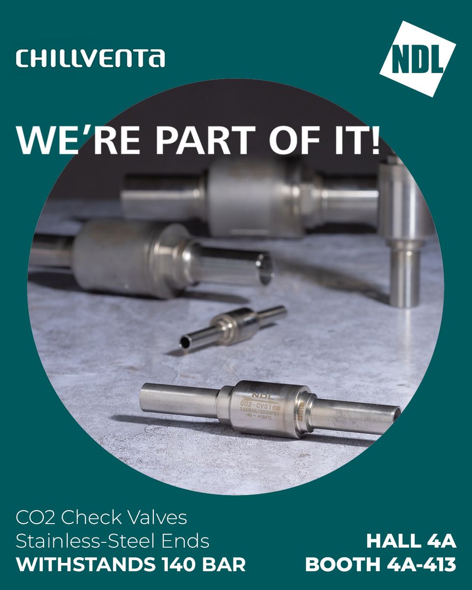 ndlindustries's tweet photo. One Day Until Chillventa 2026!
📍 Hall 4A | Booth 4A-413
📅 October 13–15 | Nuremberg, Germany
We look forward to seeing you tomorrow!
#NDL #NDLIndustries #Chillventa #Chillventa2026 https://t.co/qADS1lkfEl