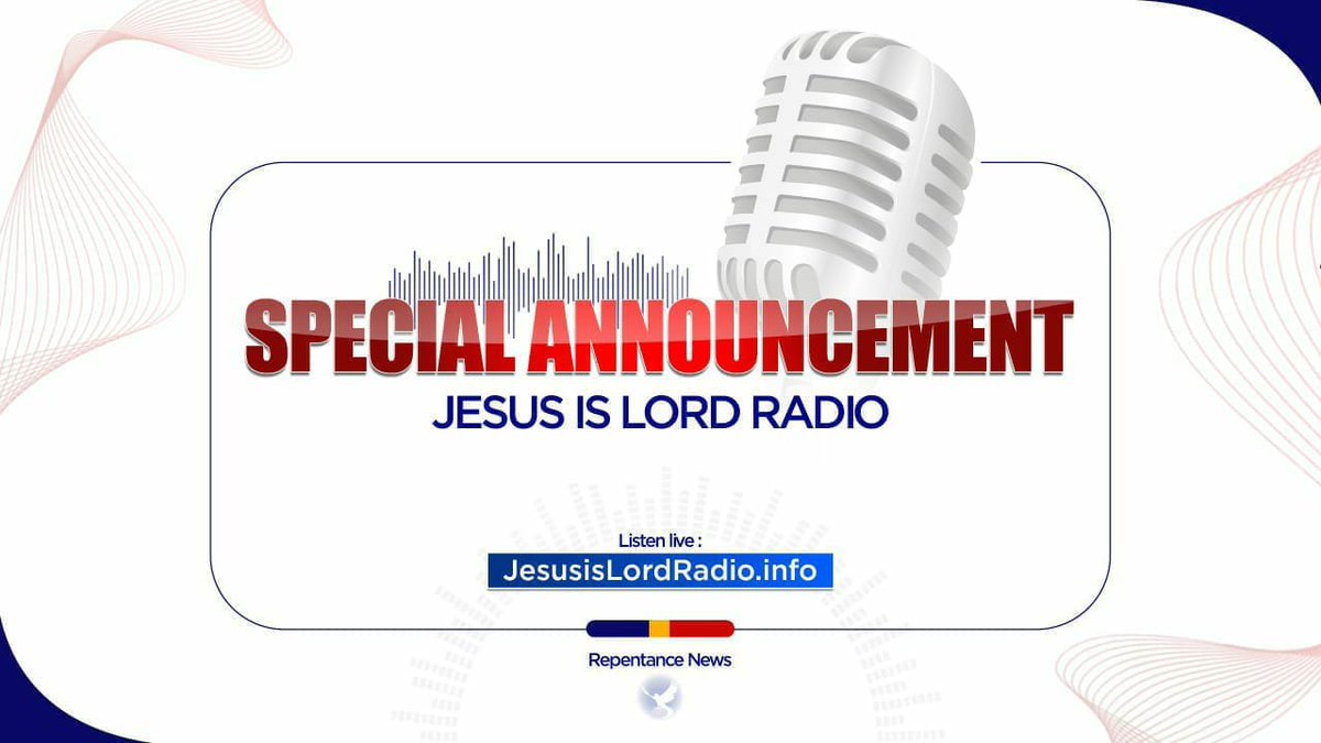 RepentLebanon's tweet photo. *๐จSPECIAL ANNOUNCEMENT*: The MEGA PROPHET OF THE LORD,PROPHET DR. OWUOR will be coming live on Jesus is Lord Radio because The LORD GOD ALMIGHTY HAS SPOKEN.
____________________
*๐จListen through*
- https://t.co/1YeSLynnCd
- https://t.co/zIHa24HdrE
#RedemptionForTheBride https://t.co/yi9Azk2Let
