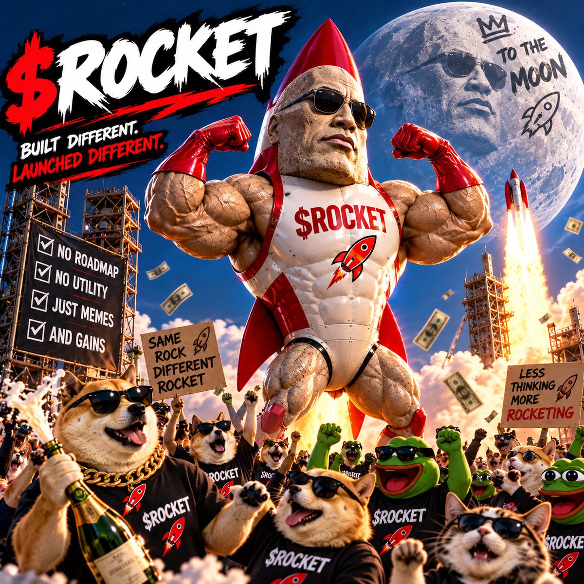 The_ROCK_ET's tweet photo. NASA: “We need more fuel.” 🚀
THE ROCK-ET: “I AM THE FUEL.” 🗿💀

🌕 $ROCKET — Built Different. Launched Different. 🔥

#memecoin #therocket #pumpfun https://t.co/9WDyQqRfBI