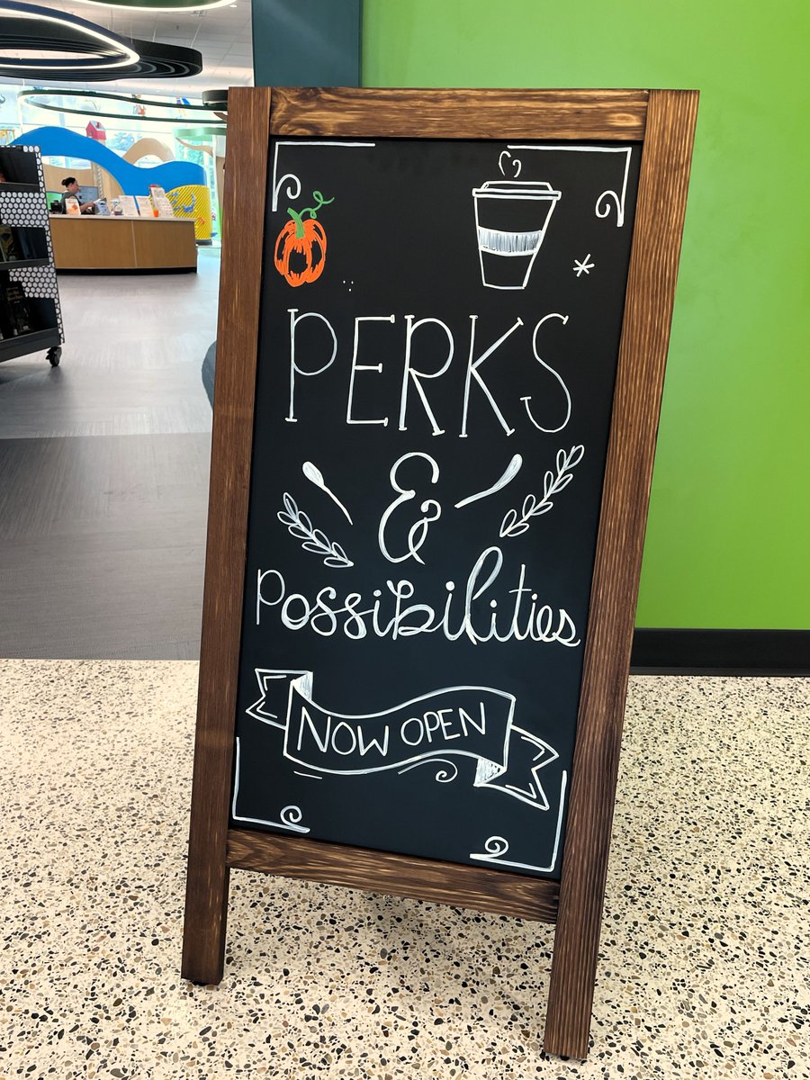 AddisonPubLib's tweet photo. The Perks &amp; Possibilities Café is open for the school year! ☕ Monday-Friday from 9:00 AM-1:00 PM

Stop by the lobby for coffee and snacks, served by students in the District 88 Transition Program! https://t.co/UCgSaUmkCR