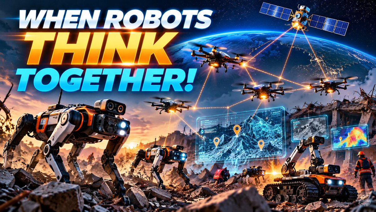 xtechbrains's tweet photo. 🚨 ROBOTS THAT WORK AS A TEAM—WITHOUT HUMAN CONTROL? 🤖🛰️

The European Space Agency is developing AI-powered robots and drones that can coordinate using 5G, 6G and satellites!

Imagine rescue missions where mobile networks don’t exist. 🌍

🧠 Future of robotics or too risky?

#Tech #Robotics
