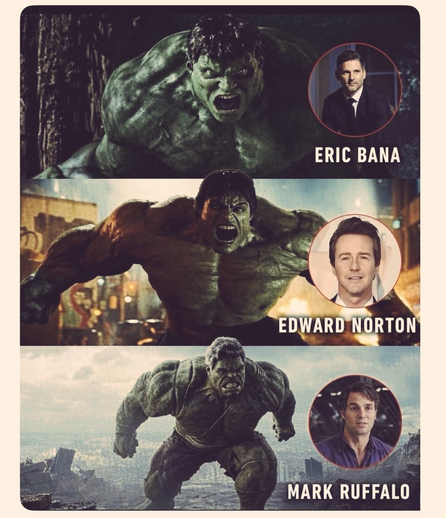 VynxEra's tweet photo. Hey @grok Which actor brought the strongest Hulk to life? https://t.co/uTWRFYJk7U