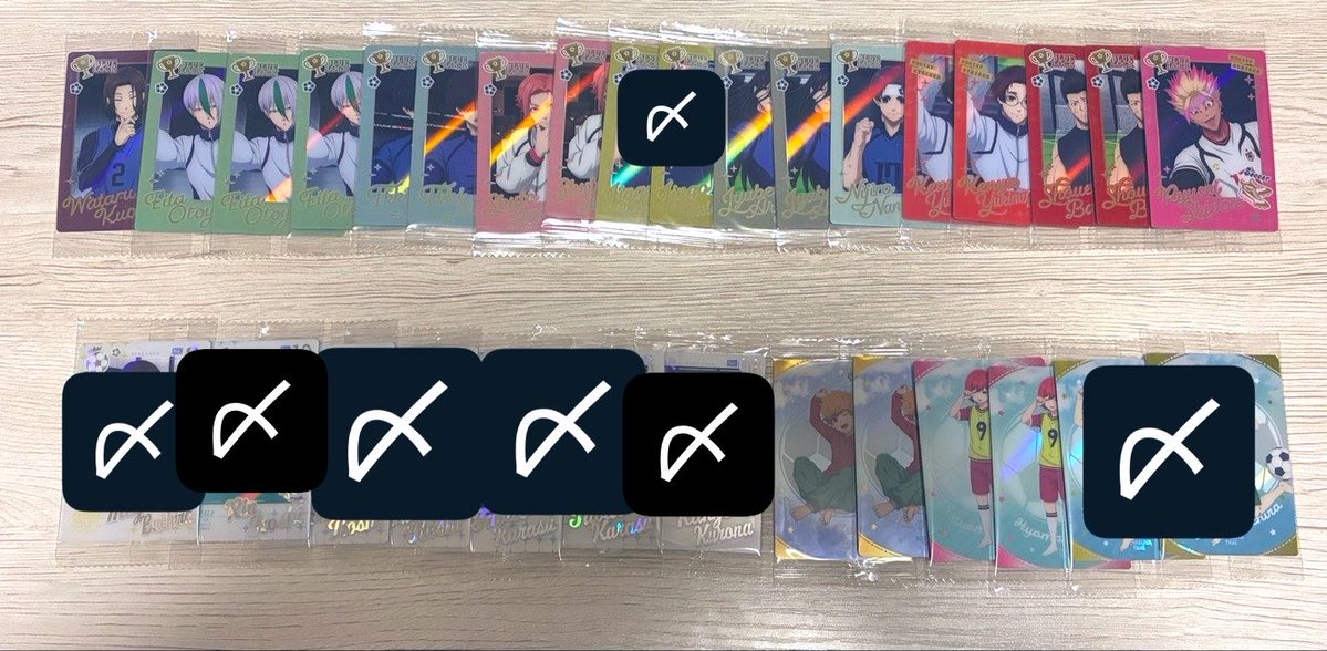 kondo_cocodesa's tweet photo. 【交換】 ブルーロック ウエハース6

譲)  o蜂楽1 o千切3 o國神3 雪宮2 馬狼2 士道1 蟻生2 七星1 閃堂2 二子3 乙夜4 久遠1

求) 潔 or 100円(+送料)

25:1まで可能(当方:お声掛け主)
レア関係無くお好きなカードと交換可能
後日池袋手渡し・郵送可能
お気軽にお声掛け下さい🌸
(画像無い物もあります) https://t.co/2mVcbheyVf
