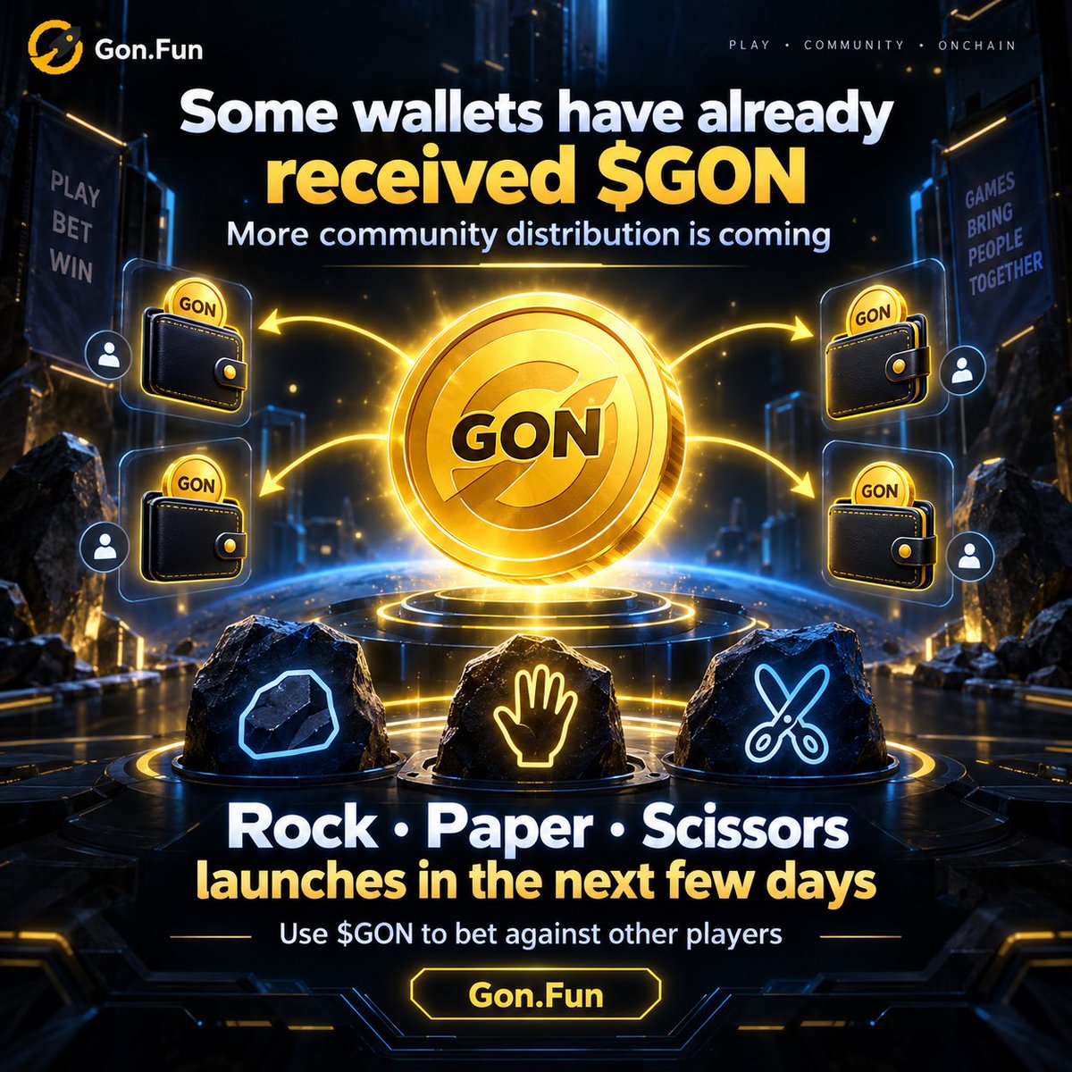 gonfuntoken's tweet photo. 🚀 Some wallets have already received $GON from us!

🎁 We’ll continue distributing more $GON tokens to our community.

🎮 Our Rock, Paper, Scissors game is launching in the next few days!

🔥 You’ll be able to use $GON to bet against other players and compete for rewards.

Stay tuned! 🚀
$monad $solana