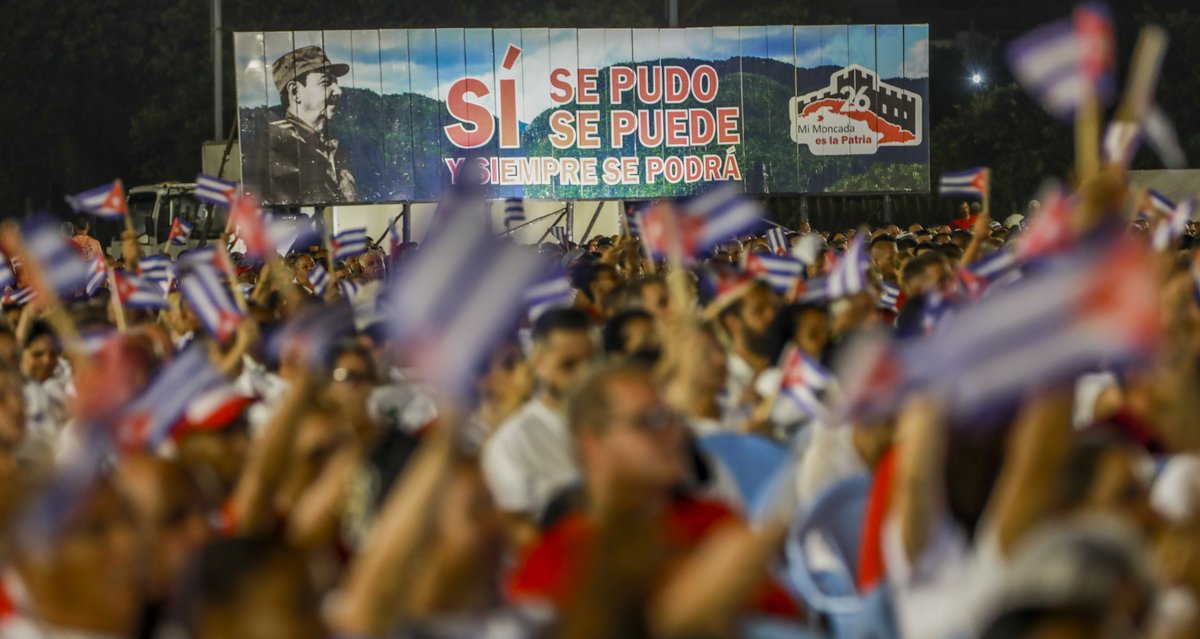 MMarreroCruz's tweet photo. La convocatoria a la jornada conmemorativa por el aniversario 68 del Triunfo de la Revolución Cubana es un llamado a enaltecer la heroicidad de nuestro pueblo y a participar activamente en la implementación de las transformaciones.

#CubaNoEsUnaAmenaza, el bloqueo sí. https://t.co/RxrcO97eTx