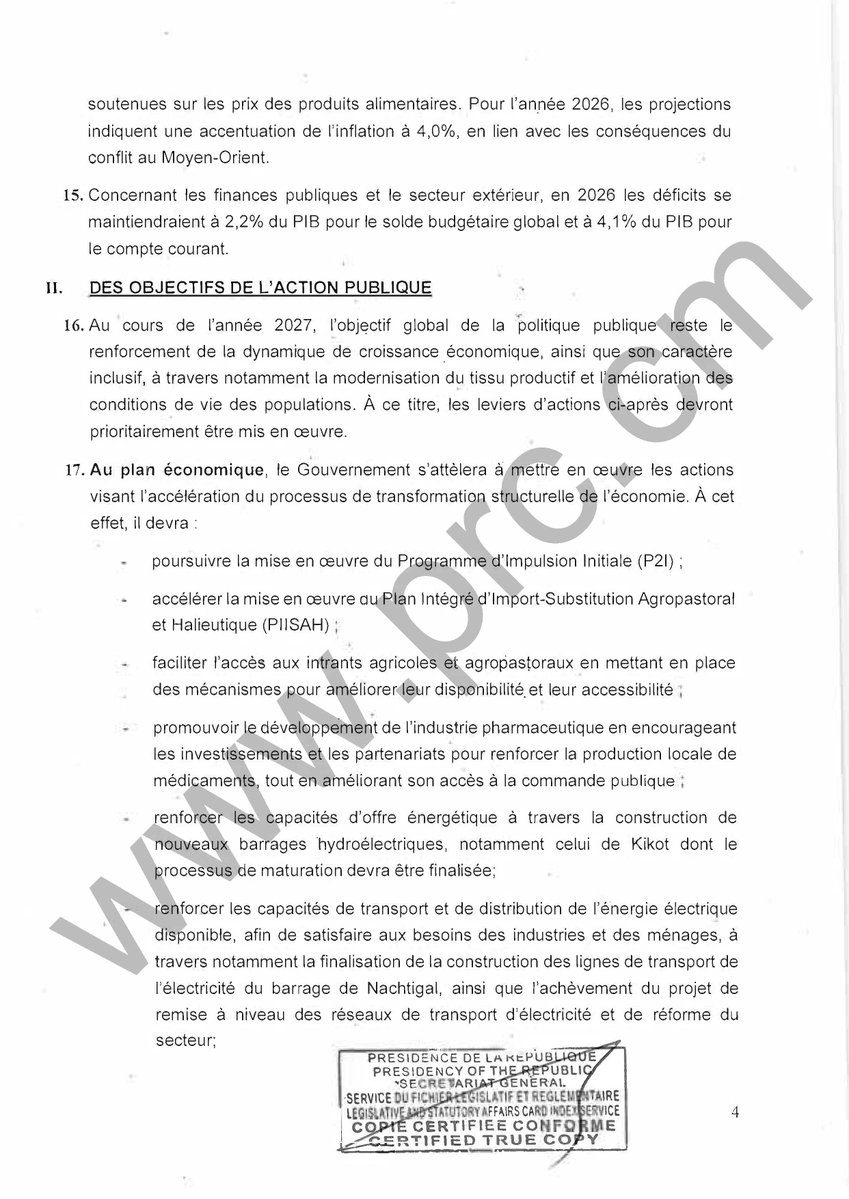PR_Paul_BIYA's tweet photo. Circulaire relative à la préparation du budget de l’Etat au titre de l’exercice 2027

#PaulBiya
#Cameroun
1/6 https://t.co/Tq0ihzext2