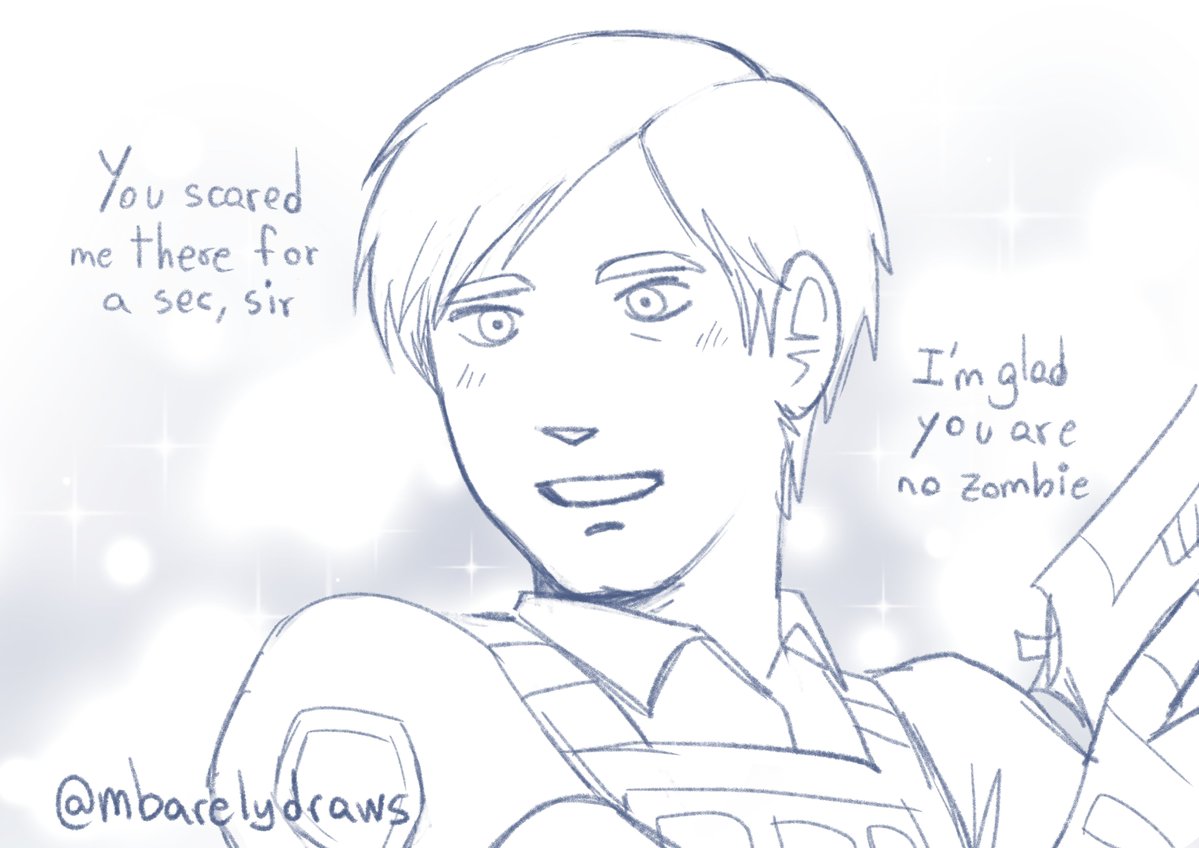 Mbarelydraws's tweet photo. resident romance or something #ResidentEvilㅤ https://t.co/u9dRihVVPB