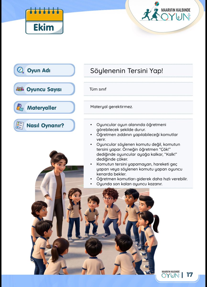 Sariyer_MEM's tweet photo. Maarifin Kalbinde Oyun!
🎯 Haftanın Oyunu (12- 16 Ekim Haftası): “Söylenin Tersini Yap!”

📍TEV Celalettin Buluğ İlkokulu

@tcmeb @Yusuf__Tekin @istanbulilmem @MucahitYentur @semih_sariyrmem https://t.co/HYegGfIldo