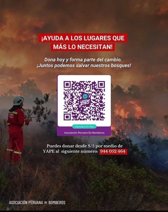 Dollyssdoll's tweet photo. Por favor, si alguien tiene la posibilidad de donar para la ayuda con los incendios forestales, por aquí dejo los medios que he estado recopilando a día de hoy ‼️ de igual manera sigan difundiendo la información para que llegue a más personas ‼️ #PERU https://t.co/n7xKxNQTLZ