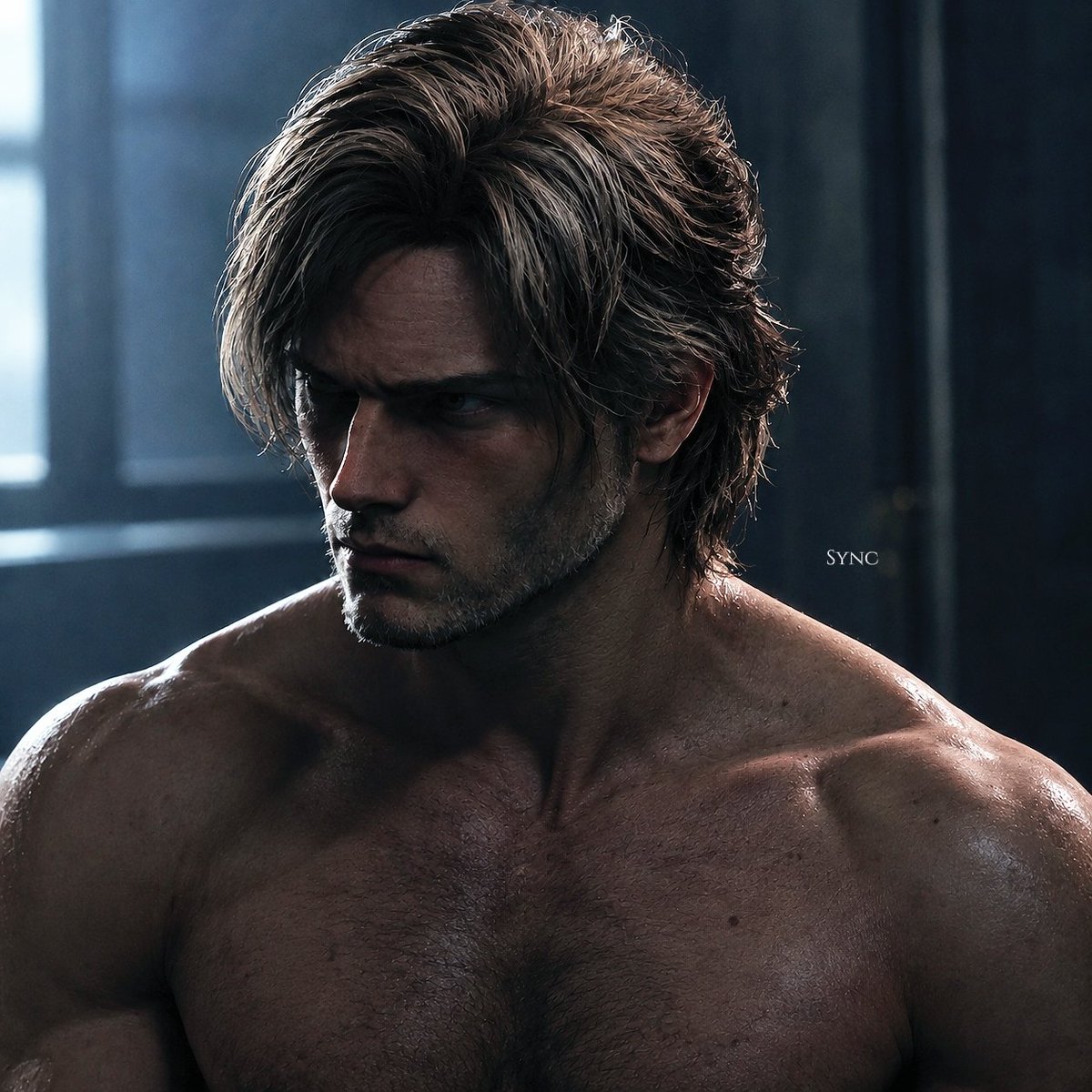 Synclsk_'s tweet photo. 𝐋𝐞𝐨𝐧 𝐊𝐞𝐧𝐧𝐞𝐝𝐲 𝐱 𝐘𝐨𝐮 — 𝐻𝑒𝑎𝑑𝑐𝑎𝑛𝑜𝑛
❝ 𝐷𝑜𝑛'𝑡 𝑙𝑜𝑜𝑘 𝑎𝑤𝑎𝑦 ❞ | 𝐎𝐜𝐭𝐨𝐛𝐞𝐫 𝟏𝟐𝐭𝐡
─── ⋆⋅☆⋅⋆ ───

He sits you on the edge of the table, hands firm on your waist, pulling you close until your legs spread around his body. His forehead presses against yours, warm, those blue eyes locked on yours while his cock throbs between you — thick, veiny, the head already glistening.
— Look at it — his voice comes out low, rough. — Every detail. Look how hard it is. Throbbing. So thick it barely fits in your hand… and still you’re gonna take all of it.
He grips the base with one hand, the other keeping your chin lifted. A thick, clear drop leaks from the slit and he spreads it with his thumb, slow, dragging the hot liquid over your swollen clit.
— Fuck, it’s leaking so much… This is just from seeing you open like this, wet, waiting. Feel that? Sliding over your clit. You’re dripping. Look how your slick is mixing with mine.
He presses the swollen head against your entrance, just enough for you to feel the pressure. His precum drips inside you, mixing with yours.
— Don’t look away. I want you to watch it disappear.
He starts pushing in. Slow. Inch by inch. The thick head forces your entrance open while he lets out a hot sigh right against your face.
— Fuck… you’re gripping me so tight…
His cock slowly vanishes from your sight. When he goes deep enough to press against your cervix, the hot, deep pressure makes you gasp out loud.
He keeps pushing, a little more.
— It’s not even all the way in… — he whispers against your lips. — And I can already feel your cervix squeezing me. Look down. Look at what’s still outside. There’s still more. Can you take it?
He grips the back of your neck, forcing you to keep watching as he pushes the rest in, until the base presses against your wet skin.
— There. All of it. And you never looked away, not once. Good girl. 

#ResidentEvil #LeonsKennedy #headcanon #rebhfun #re9 #biohazard