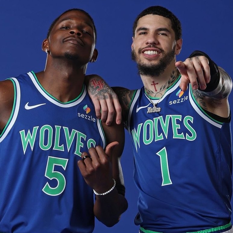 KalshiHoops's tweet photo. Bam Adebayo says he's taking the Timberwolves duo of Anthony Edwards & LaMelo Ball over Luka Doncic & Austin Reaves:

"That's tough cause you've seen Luka and Reaves play. I'll say Ant and LaMelo. I feel like they're gonna be exciting for [the Wolves]... Everything off the court is gonna be hilarious. The off the court media training, hilarious."

(https://t.co/r3gXPkkkxM)