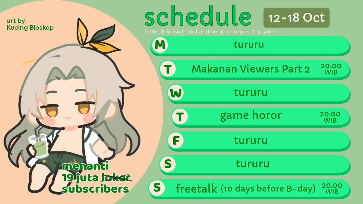 BouyaKyuuroku's tweet photo. Schedule for 12-18 Oct 2026
*schedule isn't final and could change anytime
♢Hashtags ♢
General: #Bouya_Kyuuroku / #bouyakyuuroku
Live: #BouyAir
Art: #BouyArt
Meme: #BouyaHaha
Clips: #BouyaClips
Pap: #papabouy
sing: #kyuuroke
Fan Name: #BouyaNcy https://t.co/Axs387QvPI