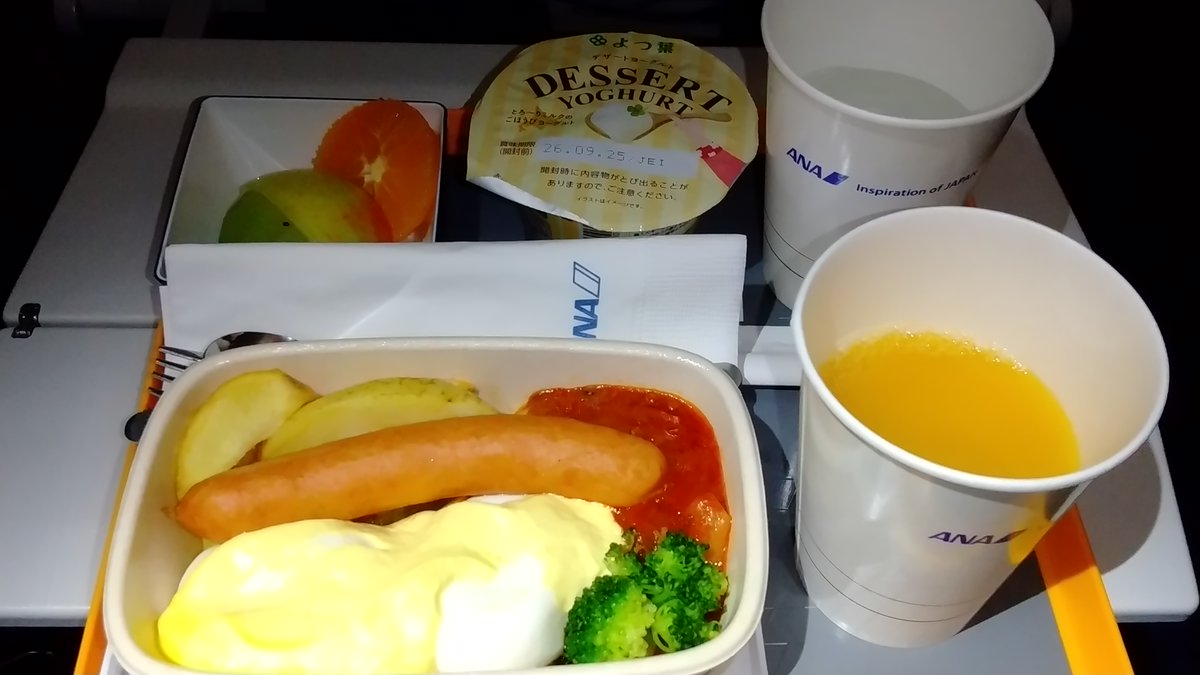 bal_a_versaille's tweet photo. そういえば行きの🛫、前の✈️がバードストライクの為滑走路閉鎖になり、自分達のも遅延したけど、帰りはどうして遅れたんだろう❓️台風❓️遅延は構わないけど、飛行機好きだからどうしてか知りたい。

行きで頂いた航空グッズ✈️と機内食🍴日本人多かった🇯🇵 https://t.co/Z1XXJKHEt2
