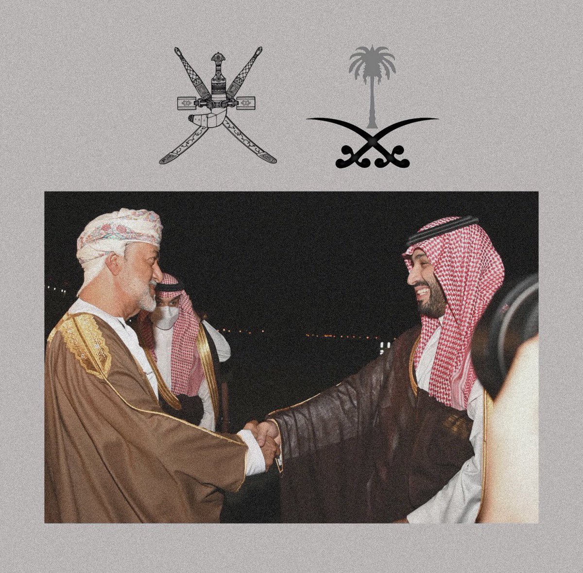 nwrh1590042's tweet photo. #المملكة_العربية_السعودية #سلطنة_عمان 

يا ديرة السلطان يا مهد الأمجاد ... من دار أبو متعب وسلمان جينا
عُمان والسعودية إخوان وعضاد ... على الوفاء والدين حنا ربينا
تاريخنا واحد وعاداتنا جداد ... والعهد ثابت ما تغير علينا
بين الرياض ومسقط الحب يزداد ... راياتنا بالعز ترفع يدينا https://t.co/UIsiV4mC7k