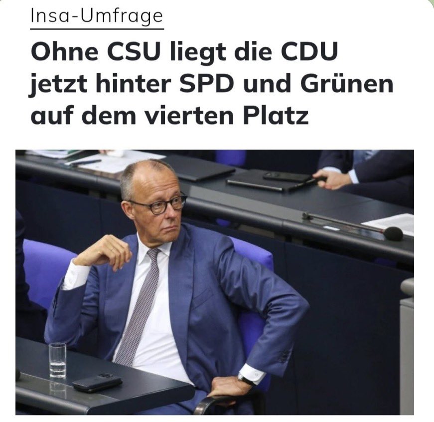 kripp_m's tweet photo. ….Ohne CSU läge die CDU nur bei 13,5 Prozent…. https://t.co/gERb5AI8pc