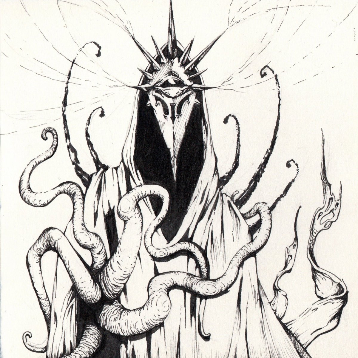 miro_nova_art's tweet photo. King in Yellow

The Ruler for day 11-12 of #chtober 

#chtober2026
#lovecraftian #kinginyellow #madness #inkdrawing #inktober https://t.co/hykIQus4ui