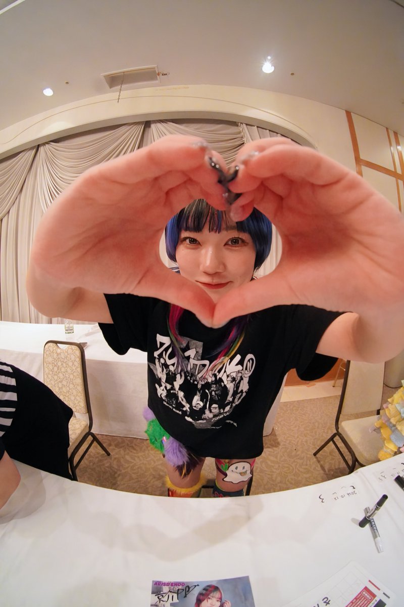 KyochanPoMpOm's tweet photo. 10.12 東京女子 銚子
会津LOVE💜💛
#tjpw 
#遠藤有栖 
#魚眼で遊ぼう https://t.co/P8hDmIS6N6