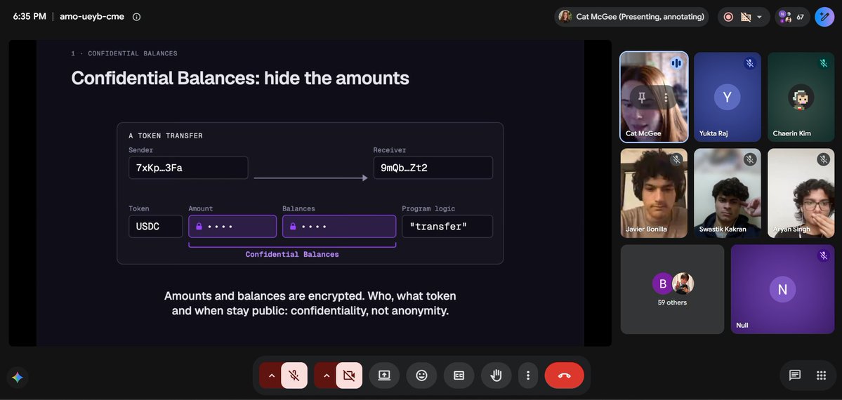 nulldominus's tweet photo. Today,Week 7 Day 1 on @solana fall School

I would really love to thank my sensei @decentra1ized_ to get one of my  favourite personality from @solana foundation i.e.

@catmcgee who simply threw some light on confidentiality and privacy and some enlghtened us with some zk proof😋 https://t.co/lwAZa0t2dh