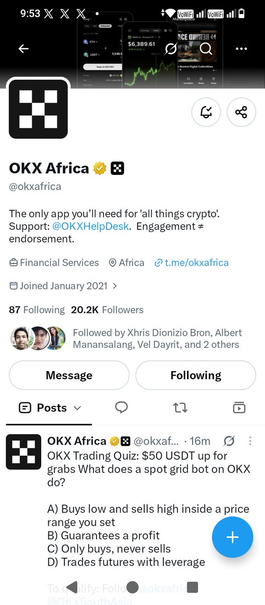 JulioManabas's tweet photo. @okxafrica @OKXSouthAsia A) Buys low and sells high inside a price range you set ✅

@dayrit_vel https://t.co/6Z9FeR145s