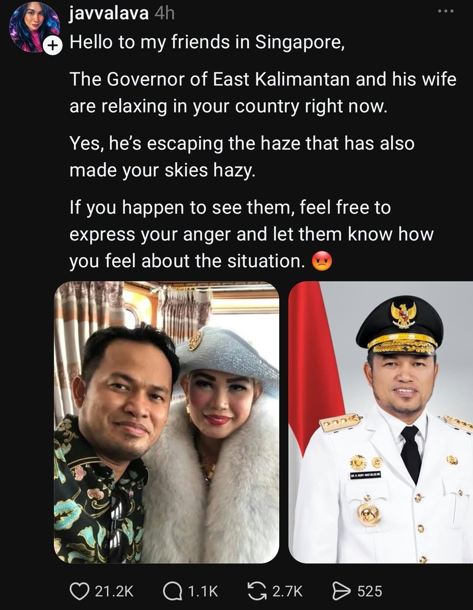 heniunique's tweet photo. Relawan masih ngap-ngapan padamkan api. Toxic haze bikin lansia dan bayi sesak nafas dan menangis. Kalian malah plesiran bak artis. 

Satwa kehilangan rumah entah mereka tidur di mana. Sendirian atau mungkin terpisah dari induknya.

Gimana Singapura lebih segar udaranya dari pada Kalimantan? Di mana empati kalian? 

Orchid road atau bugis street? Rakyatmu semua sedang sakit!