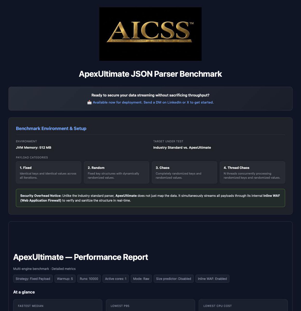 AICSS_CEO's tweet photo. More security. Less latency. ApexUltimate proves that integrated Web Application Firewall protection doesn’t have to kill your parser’s performance. https://t.co/nyjxFNMmm3
