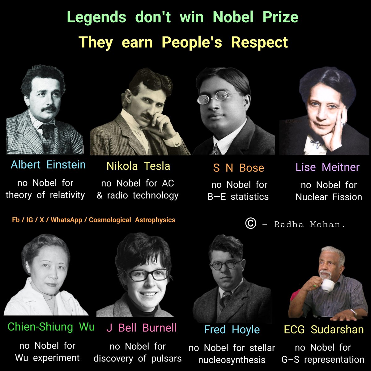 CosmoAstrophy's tweet photo. Congratulations to those who won this year's Nobel prizes

Everyone dreams to get it but a true fact - If you discover or invent, there is more chance that you won't get it.

Since the first awarded in 1901, the conferment of the Nobel Prize has engendered criticism &amp; controversy https://t.co/AvtPhF8djU