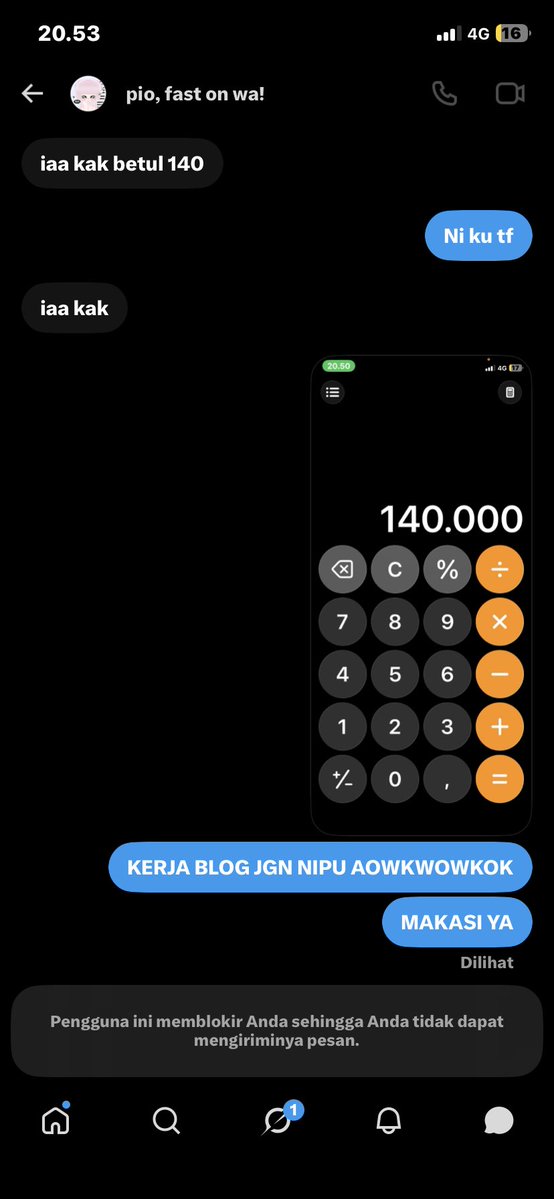 4ftergl0oww's tweet photo. Mampus ku kerjain balik @seksamra 

#scamrobux #wts #wtb #zonauang #skem #report #zonajajan #claude #turnitin #vilog #visend BE AWARE DIA MASI BERKELIARAN. bantu report makasih https://t.co/3ADStIEtMT