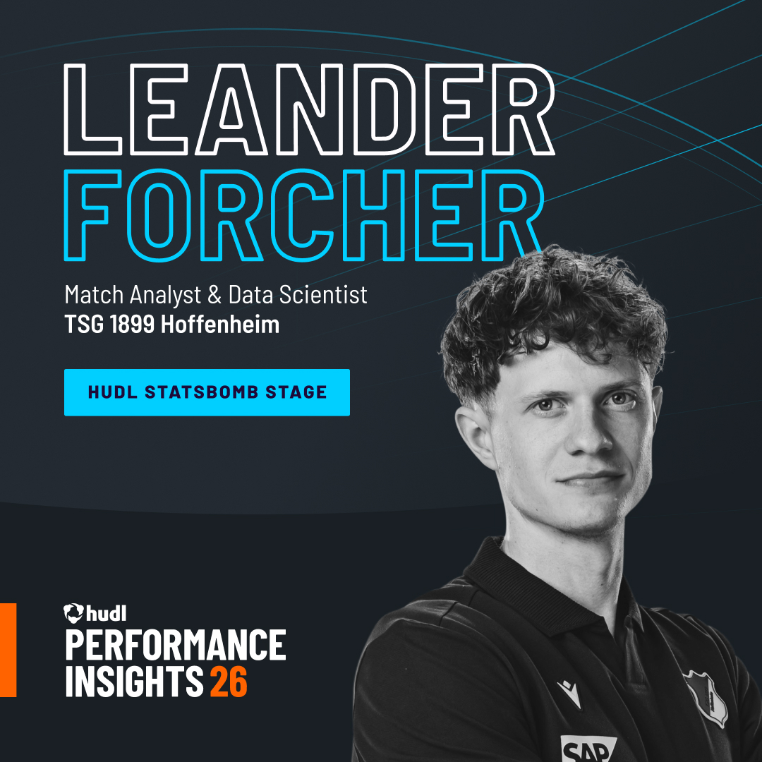 Statsbomb's tweet photo. We're delighted to announce that Leander Forcher will be speaking at Hudl Performance Insights 2026

Leander is a Data Scientist at TSG Hoffenheim, and has published over 15 research papers on data-driven approaches to football.

Tickets &amp; more info here:
https://t.co/iHUcSGonKG https://t.co/IkbyiTZemN