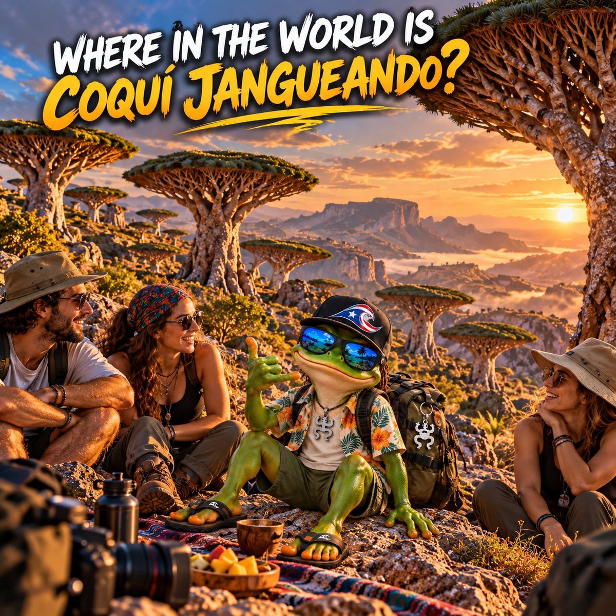 JNGOcoin's tweet photo. 🌍🐸 WHERE IN THE WORLD IS COQUÍ JANGUEANDO? 🎒✈️

🔥 AIRDROP CHALLENGE IS BACK!

Coquí found another crazy place to Jangueo! Think you know where he is? 👀

🎯 Your mission:
1️⃣ Like this post ❤️
2️⃣ Repost 🔁
3️⃣ Comment the correct location! 🌎

🏆 First 3 correct answers qualify for a random draw. ONE lucky winner gets a $JANGUEO airdrop on launch day!

Let’s see who’s the real world explorer! 🐸🌴

#JANGUEO #Airdrop #Memecoin #Crypto #Travel #Web3