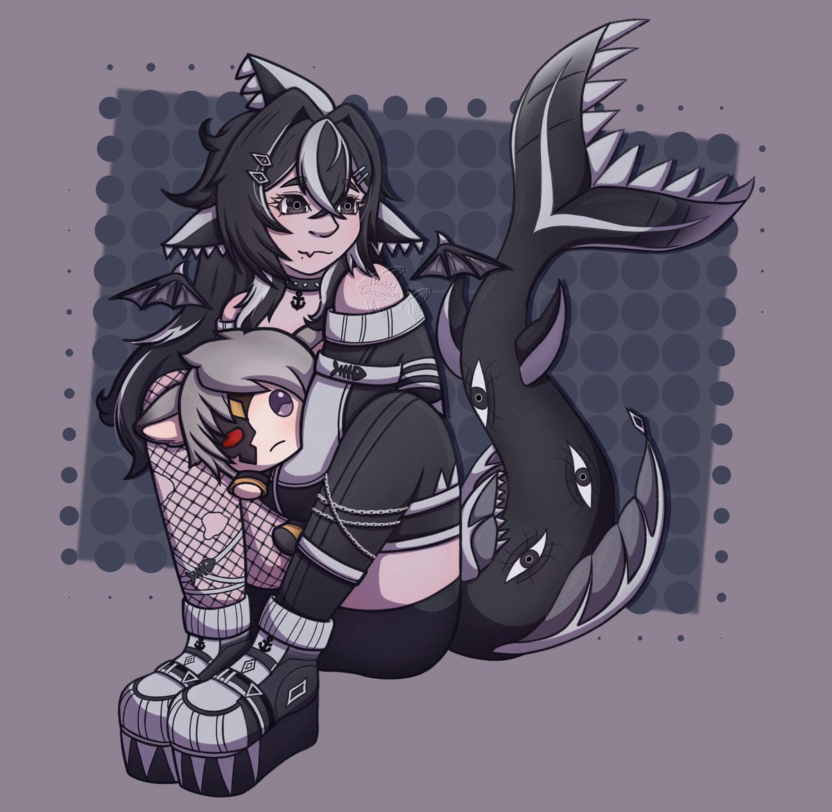 blaiddsamegawa's tweet photo. I forgot to post finish drawing here x_x

#blaiddsart 🖤🦈 https://t.co/WaWtwfVBV0