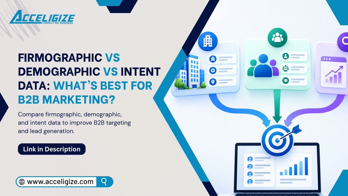 acceligize's tweet photo. Discover how they compare and how combining them can improve lead generation and sales results.

Read more: https://t.co/gOaWcWQzSA

#B2BMarketing #IntentData #LeadGeneration https://t.co/bDTDan90uG