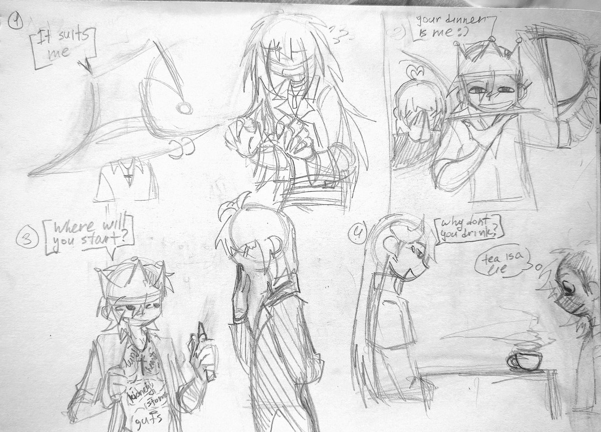astin153's tweet photo. Some more extra sketches

TW: hints of vore 
#kingdomofmarionettes #kom #art https://t.co/m7NA1iuPul