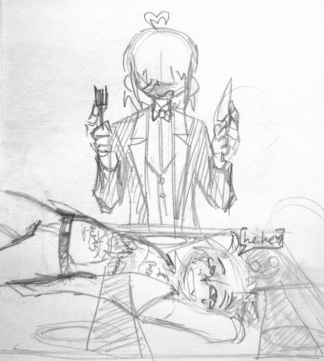 astin153's tweet photo. Some more extra sketches

TW: hints of vore 
#kingdomofmarionettes #kom #art https://t.co/m7NA1iuPul
