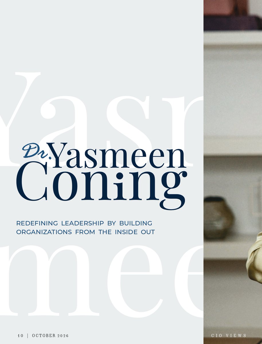 CIOviews's tweet photo. CIO Views Magazine proudly features Dr. Yasmeen Coning, Executive Vice Chairman of @Newmark , on the front cover of “The 10 Business Minds Defining the Next Era of Leadership, 2026.”
🔗https://t.co/Lq9pmab0Za

#Visionary #Executive #Business #Leadership  #OrganizationalCulture https://t.co/wuGsgbyLQX