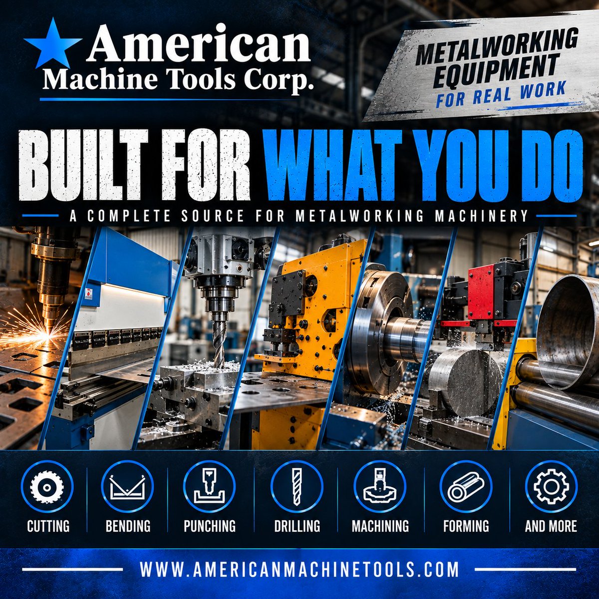 AmMachineTools's tweet photo. From raw material to finished parts, every step of fabrication depends on the right equipment. Explore machinery for cutting, bending, drilling, forming, and machining—all in one place.
https://t.co/i2TC5xZjTI
#MetalFabrication #Manufacturing #MachineTools #IndustrialEquipment https://t.co/Y0dEKbTG3R