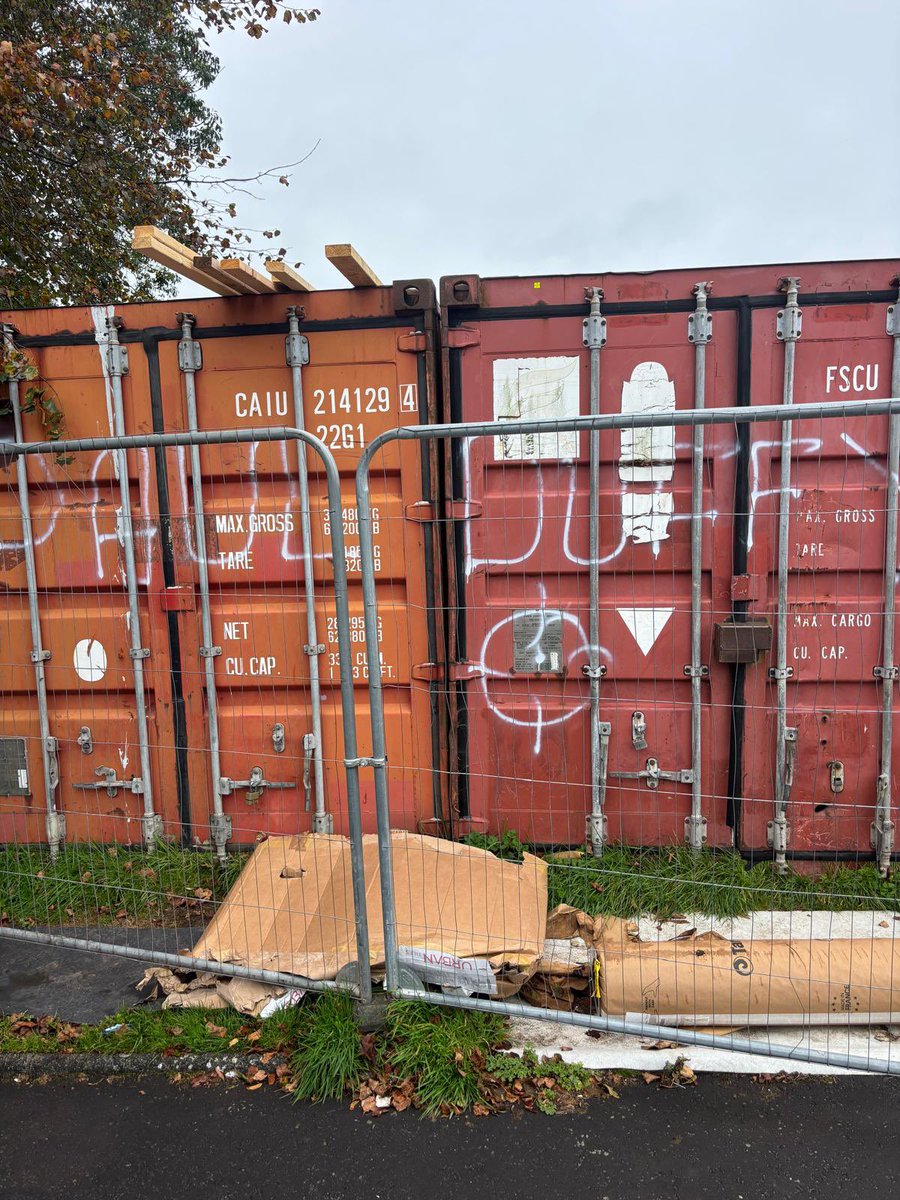 CatSeeley's tweet photo. The people who sprayed this at Pauls workplace - could not lace his boots. 

A man of community - selfless, dedicated and courageously taking a stand against sectarianism and intimidation.

Those using the language of mob, rabble, sanitise and sterilise in relation to the Garvaghy Road and its people need to urgently stand down and reflect on their language.

In the 1990s - 21 people lost their lives as a result of the Drumcree dispute. Threats like this to Paul are precisely the reason we took such a strong stand against those eager to drag us back.

Solidarity to Paul. There can be no going back.