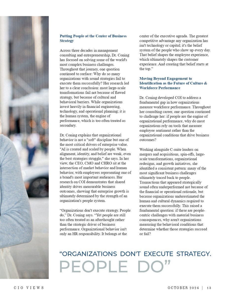 CIOviews's tweet photo. CIO Views Magazine proudly features Dr. Yasmeen Coning, Executive Vice Chairman of @Newmark , on the front cover of “The 10 Business Minds Defining the Next Era of Leadership, 2026.”
🔗https://t.co/Lq9pmab0Za

#Visionary #Executive #Business #Leadership  #OrganizationalCulture https://t.co/wuGsgbyLQX