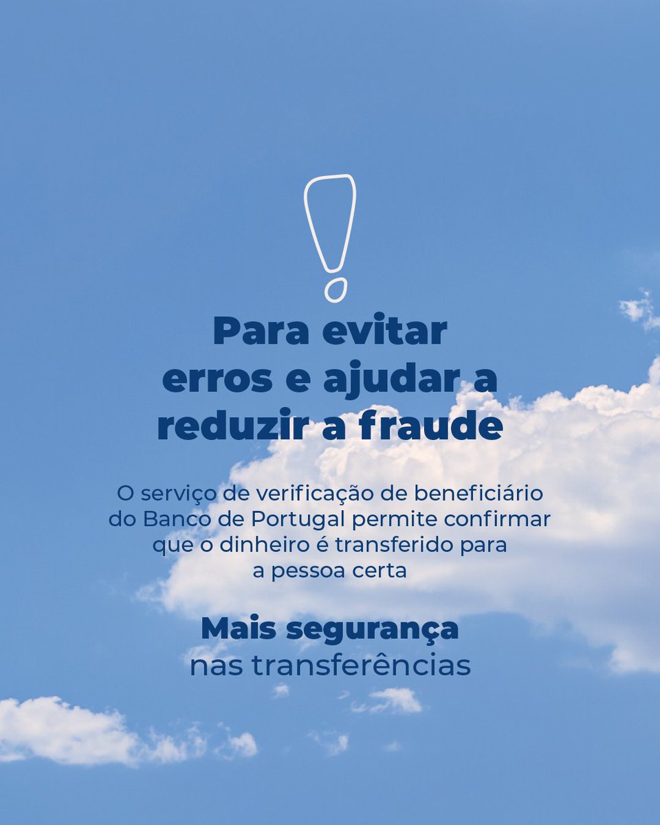 bancodeportugal's tweet photo. 👉 Veja as imagens e descubra.

#VOP #TransferênciasBancárias #Pagamentos #BancodePortugal

2/3 https://t.co/Bj7AvzNd02