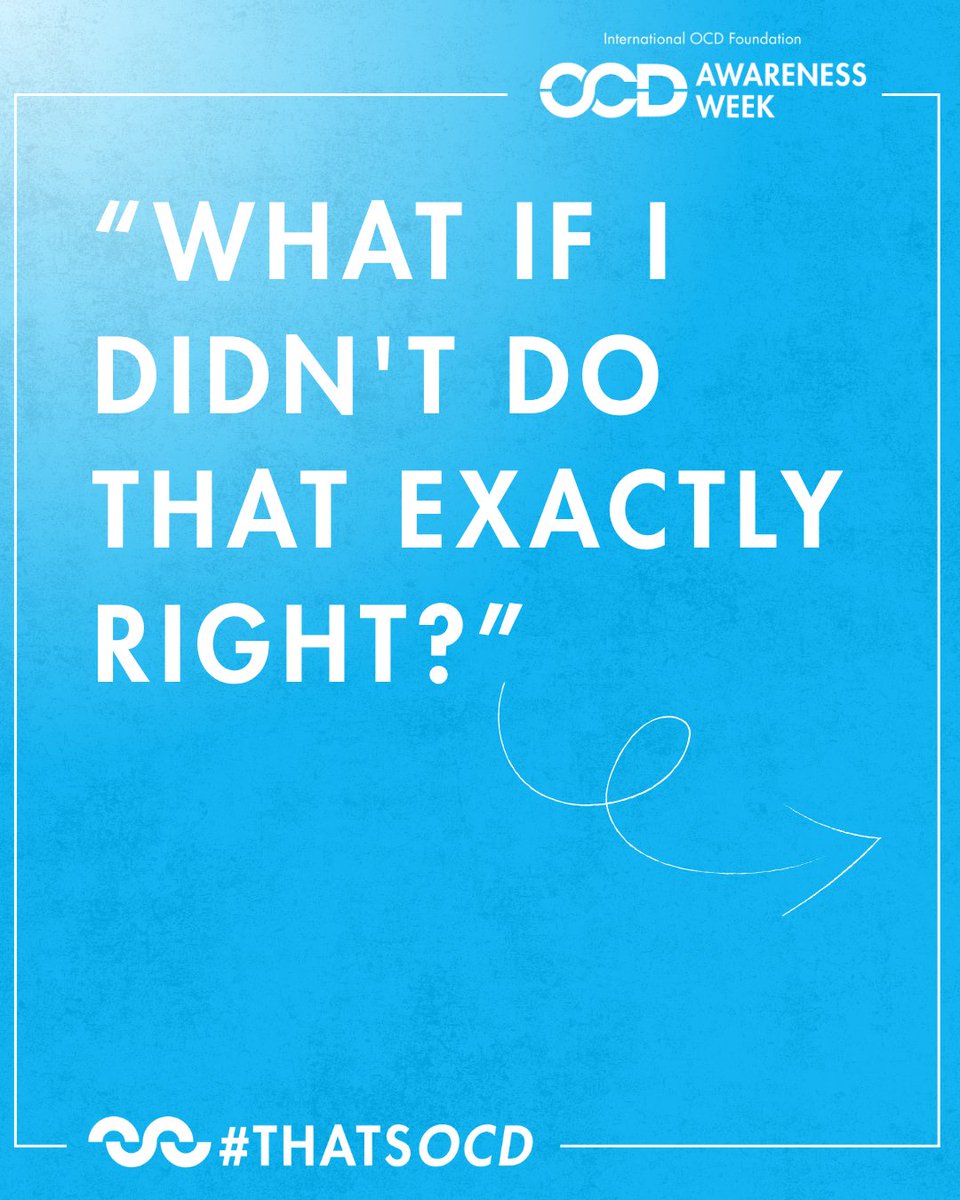 IOCDF's tweet photo. Sometimes there isn't a specific feared catastrophe.

Sometimes it simply feels wrong until it's done again.

A child might rewrite something, repeat an action, reread a sentence, arrange something, or start over until they get that elusive “just right” feeling. OCD can begin as early as childhood, with one common age of onset between 7 and 12 years old.

Kids with OCD deserve opportunities to meet other kids who understand.

"Because I received effective support from several therapists at an early age, I came to understand that OCD is ego-dystonic, meaning it causes intrusive thoughts and obsessions that conflict with a person’s true values, morals, and sense of self.” – Julia Hyman

Online OCD Camp returns Winter 2027! This virtual event is designed for youth ages 6-17 and their families, with interactive programming for elementary, middle, and high schoolers, plus sessions for parents and guardians 👉 https://t.co/dLRLJOXzBy