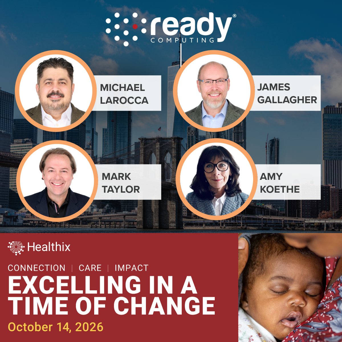 Ready_Computing's tweet photo. Join Ready Computing this week at the Healthix Conference, “Excelling in a Time of Change: Connection. Care. Impact.” We’re looking forward to collaborate on how better connections across healthcare and community services can improve care and outcomes.

https://t.co/akAXMlfQJp https://t.co/cxFFp2JXdw