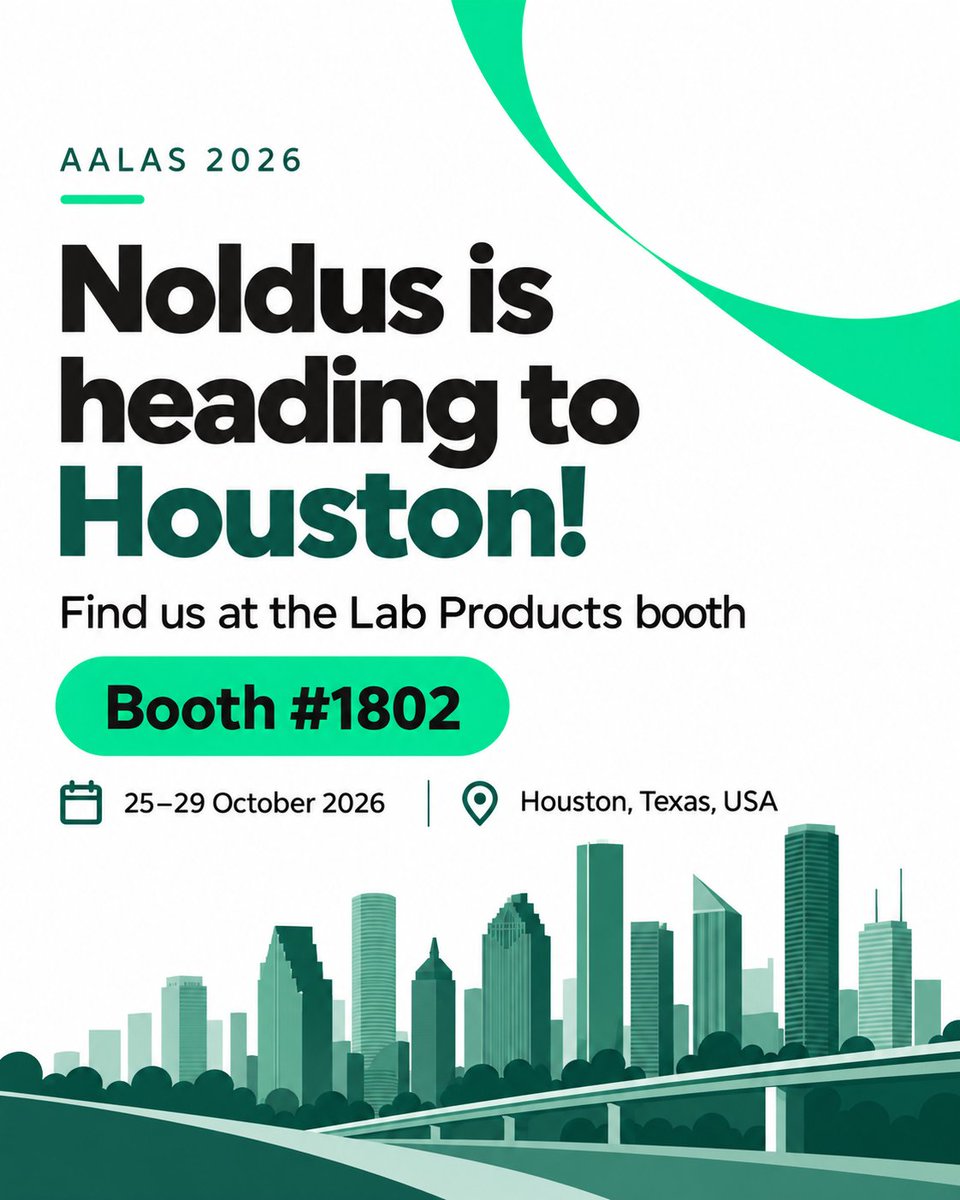 NoldusIT's tweet photo. We're joining Lab Products at #AALAS2026 to introduce CageIQ, bringing animal welfare and behavioral monitoring together in the home cage.
📍 Houston, TX | Oct. 25–29
📌 Booth #1802
Will we see you there?
#AALAS2026 #AnimalWelfare #LaboratoryAnimalScience #Noldus https://t.co/EDTiMqY97R