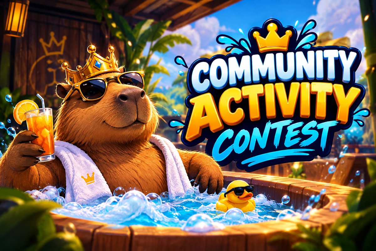 furicryptss's tweet photo. KAPIBARA COMMUNITY EVENT

THE KAPIBARA COMMUNITY ACTIVITY CONTEST IS HERE! 🦫

It's time to leave the sidelines, grab your towel, and jump into the VIP Jacuzzi! ♨️

For the next 2 weeks, we're putting the spotlight on the Kapibara community members who consistently show up, bring good energy, spark conversations, and help make this community a place everyone enjoys being part of.

We're rewarding the people who make things happen, not just those who watch from the sidelines.

💰 $40 TOTAL PRIZE POOL

🥇 1st Place: $20 🥈 2nd Place: $10🥉 3rd Place: $5 🏅 4th Place: $5

How to earn your spot on the leaderboard:

Follow @Kapibaraoffical and @furicryptss

 Join conversations and keep the chat alive.

Start interesting discussions and ask engaging questions.

 Share your thoughts, ideas, opinions, and suggestions.

 Help fellow community members and welcome newcomers.

 Participate in community games, events, and activities.

 Bring positive energy and make everyone feel at home.

 Engage with our social media posts. Like, repost, quote, and spread the Kapibara vibes.

A LITTLE REMINDER!

This isn't a competition to see who can send the most messages in the shortest time.

We value QUALITY over QUANTITY that's why the activity bot tracker system won't be used we are watching community comes up with their outstanding 3.

Meaningful contributions, genuine engagement, consistency, and positive impact will matter when determining the winners.

Join the telegram group to get started: https://t.co/ro3vbzDyuG

Don't just watch the Jacuzzi from outside. Get in, make some noise, and show everyone what you've got!

🛁 Stay chill. Stay active. Get rewarded.

LET THE KAPIBARA ACTIVITY CONTEST BEGIN! 🦫♨️